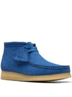 Clarks Mens Wallabee Boot Blue Suede |